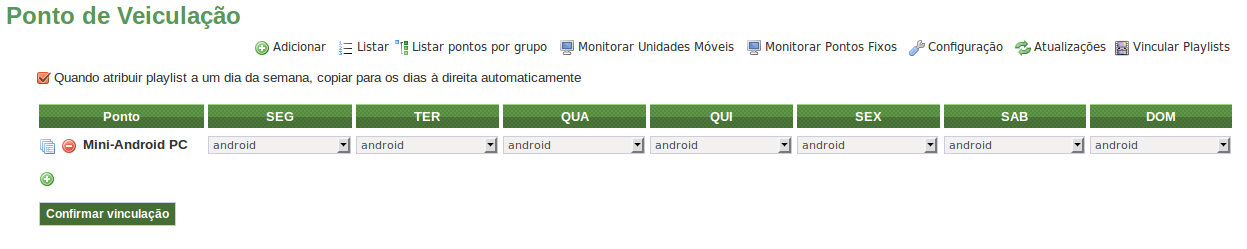 Na opção Monitorar Unidades Móveis é possível localizar a posição em que se encontrava a unidade no último contato com o servidor. Um mapa é exibido, mostrando a localização da unidade.