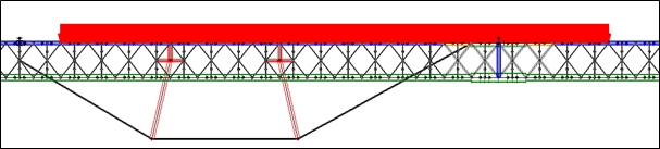 Deslocamento [mm] Modelação do Faseamento Construtivo do Sub-Viaduto Nascente do Viaduto do Corgo em Vila Real Fig. 4.3.11 Localização da carga aplicada no cimbre.