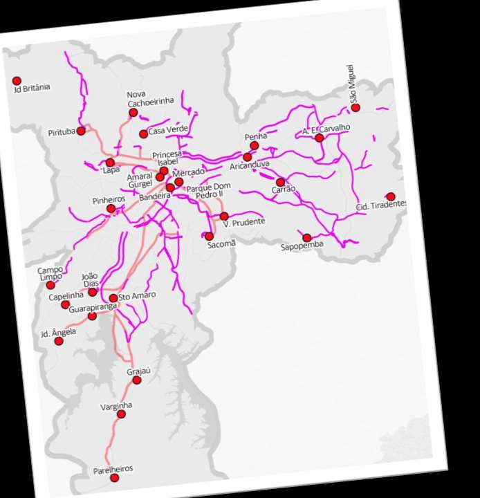 MAPA ESTRUTURA IMPLANTADA ATÉ JUNHO 2015 Terminal Municipal Existente