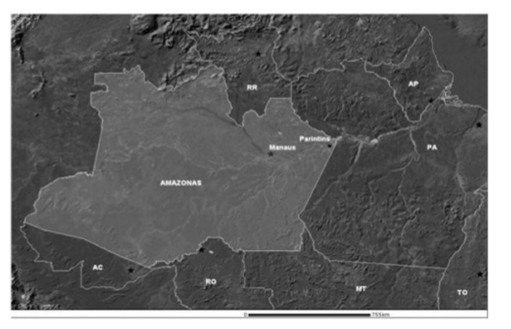 Costa, Farias & Brandão Figura 1: Localização do município de Parintins/AM na região Norte do Brasil.