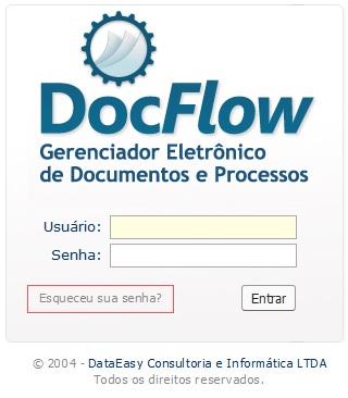 Nos casos em que não é feita a replicação do Active Directory, você poderá recuperar sua senha através do Docflow.