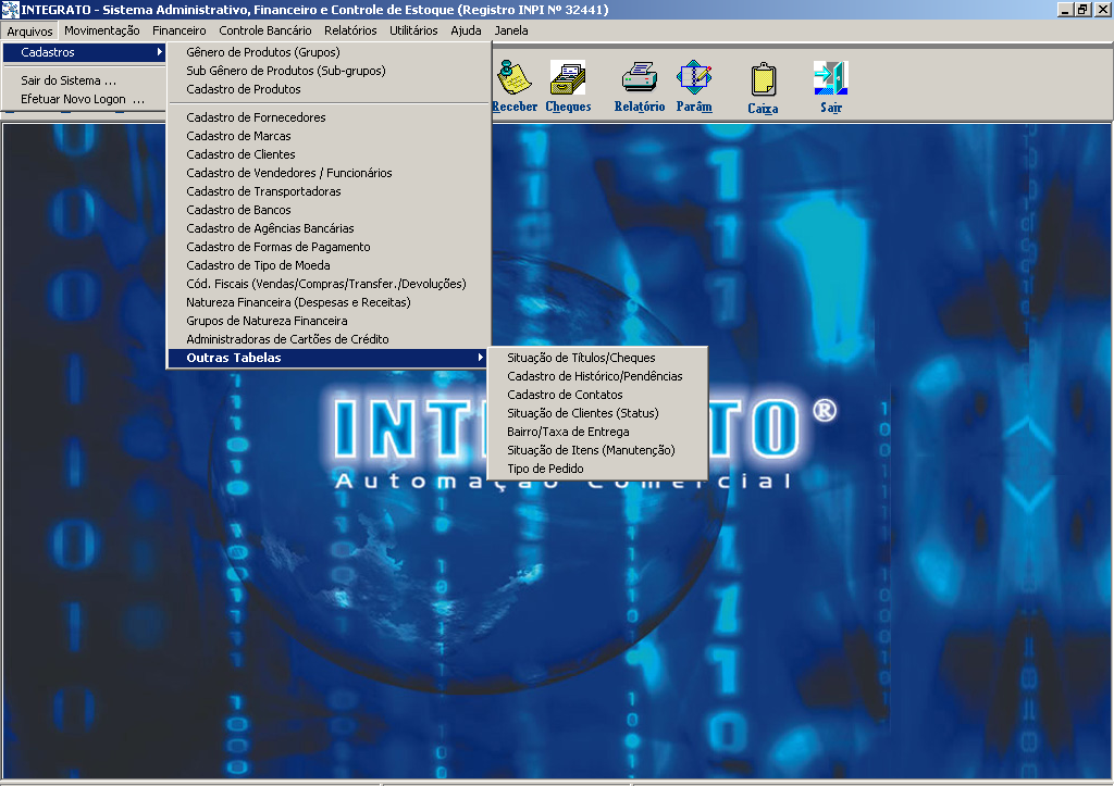 Organizado por módulos que podem ser configurados e parametrizados para cada usuário.