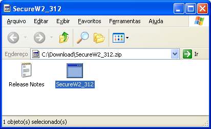 II. Instalação do programa SecureW2 (Windows 2000 / XP) Este procedimento se destina à instalação do programa SecureW2 no ambiente Windows, que tem por função fornecer suporte à autenticação via