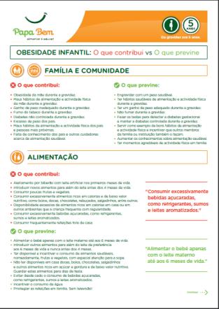 Tipo de conteúdos Texto Folhetos Videos Brincadeiras activas para um crescimento saudável Animações Obesidade infantil: o que