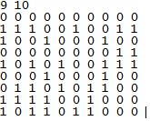 39 A primeira linha do arquivo deve ser composta pelo número de linhas e colunas da matriz a ser processada; O arquivo deve ser no formato txt; Deve haver um espaço em branco entre cada número da