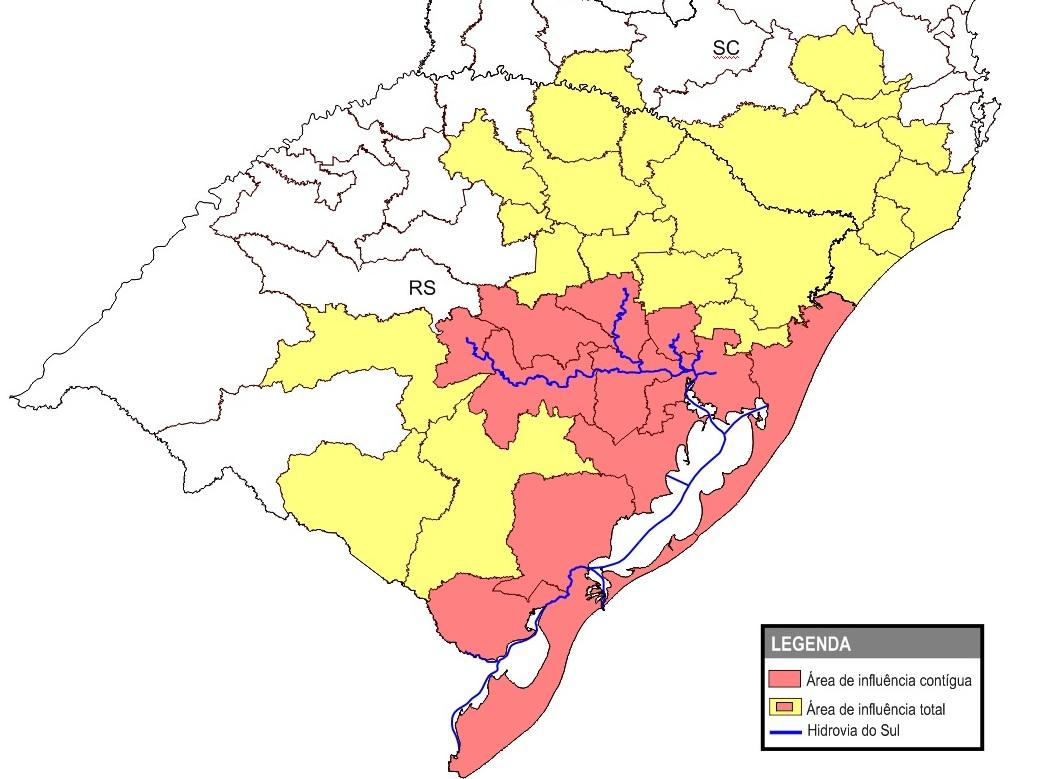 importação e exportação, movimentados na área contígua das hidrovias no ano