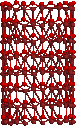 Nas estruturas maiores os nanotubos de óxido de zinco na forma de zigzag mantém a forma mas as energias não estabilizam. Figura 7.6: Modelo de nanotubo de óxido de zinco Zn96O96(2,8)zig. Tabela 7.