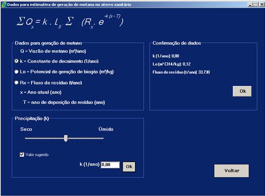 Software simulador de potencial de biogás