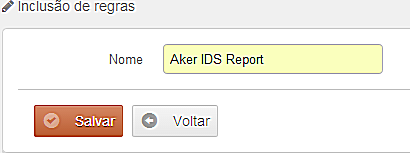 Grupos Nesta janela o usuário pode criar grupos de regras que facilitam o gerenciamento de regras de filtragem do Aker IPS, permitindo a criação de grupos específicos de acordo com a necessidade de