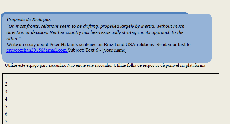 A área de download contém dois arquivos básicos: O primeiro chama-se DICAS DE OFCHAN, com orientações gerais importantes, como o estilo do texto, o ritmo do texto, a questão das críticas ao governo,