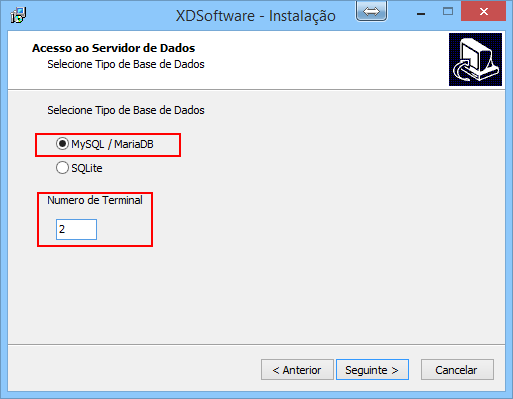 8- Nesta fase estamos ligados ao servidor de dados e, como não foi detetada a base de dados definida, será inicializada uma nova.