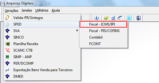 3. GERAÇÃO SPED FISCAL 3.1 INFORMAÇÕES GERADAS PARA O SPED FISCAL Tabela 1. Relação de Blocos.