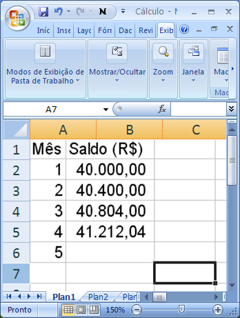 64) Ainda com relação à janela do Excel 2010 mostrada no texto, considere a seguinte sequência de ações: clicar a célula F4; digitar =$C3+D$4 e teclar ; clicar novamente a célula F4; clicar ; clicar