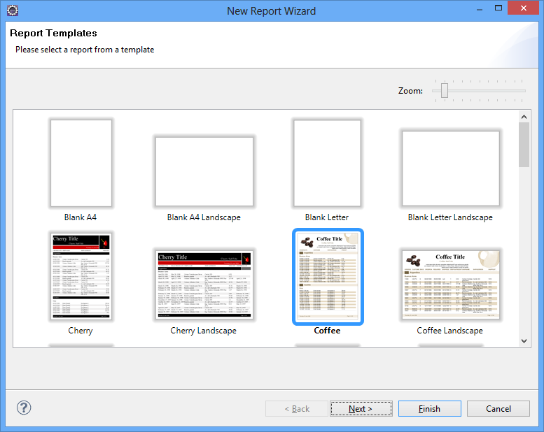 Antes de começar, crie o pacote relatorios Acesse o menu File > New > Jasper Report Nesse ponto, você pode optar por criar um relatório em