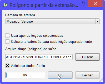 Transformação Radiométrica Gerar Polígono Envolvente