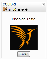 Testar Bloco Moodle Pressionar o