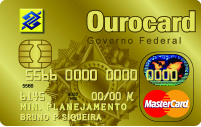 3 - Características do Cartão Frente 1 2 3 4 5 6 7 8 10 9 1 2 3 4 5 6 Logomarca do Banco no canto superior esquerdo; Marca Ourocard à direita com a inscrição Governo Federal ; Brasão da República