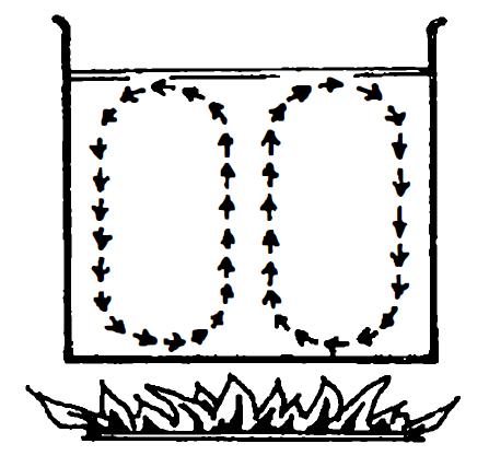 3. Adicione um pouco de corante à água. 4. Acenda o aquecedor de gás butano e aguarde um pouco. 5. Registe o que observa. 6.