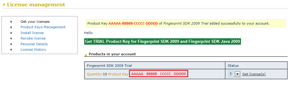 19 Como utilizar a versão Trial (Demo)? A versão do SDK Trial é uma versão de demonstração, ou seja, ela não é definitiva. Essa versão tem validade de 30 dias.