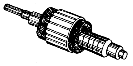 O rotor bobinado usa enrolamentos de fios de cobre nas ranhuras, tal como o estator.