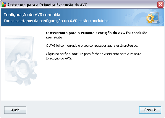 6.5. Atualizar proteção AVG A caixa de diálogo Atualizar proteção AVG verificará e fará download, automaticamente, das mais recentes atualizações do