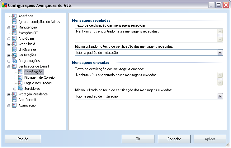 senha, arquivos contendo macros e/ou arquivos com extensão oculta detectados como um anexo de uma mensagem de e-mail verificada.