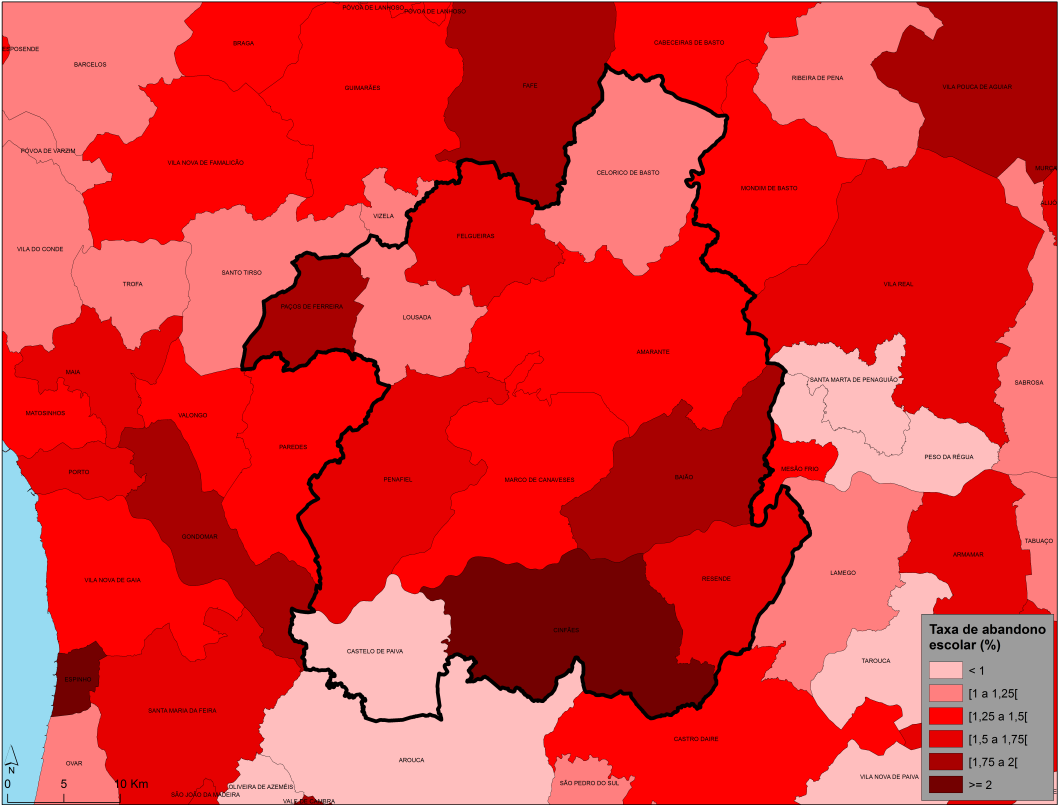 21 Mapa 1. Taxa de abandono escolar (2011) Quadro 2.