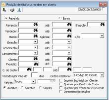 RELATÓRIO DE CONTAS A RECEBER EM ABERTO - Neste relatório o sistema mostrará uma relação dos títulos que estão em aberto, nele é possível visualizar mais de um cliente em um mesmo relatório, é