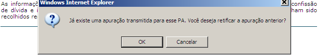 7.4 CONSULTAR APURAÇÃO NÃO TRANSMITIDA Caso exista apuração não transmitida, será exibido documento no formato pdf da apuração do período ainda não transmitida.