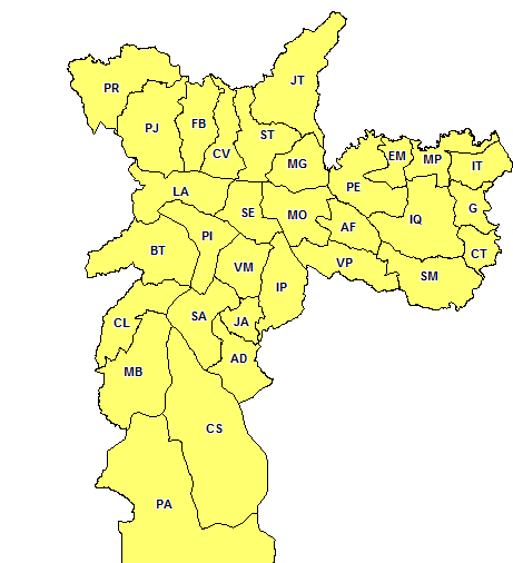 MAPA 5 : Localização da unidades de destinação A.S.