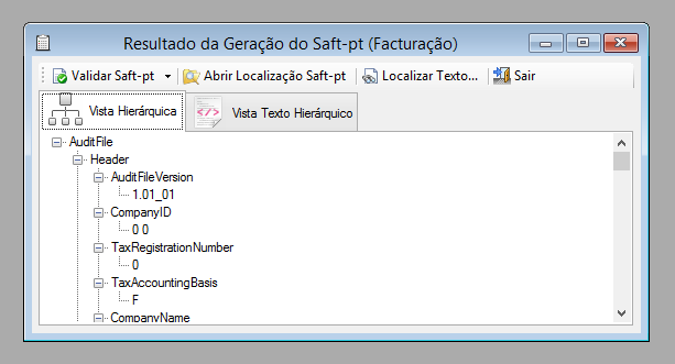 3. Feito o passo anterior podemos gerar o ficheiro SAFT-PT. Para o fazer basta clicar duas vezes na opção Gerar Saft-pt Comercial localizado na barra lateral do programa. 4.