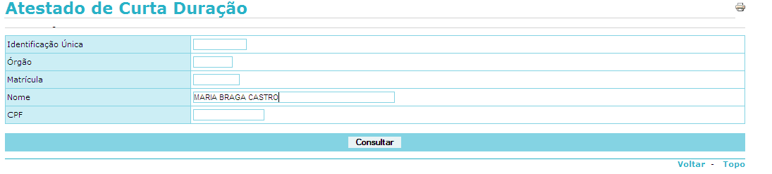 Informe os dados do atestado: data, conselho / UF, nº do registro e nome do profissional, CID e a sugestão de dias de afastamento proposto pelo