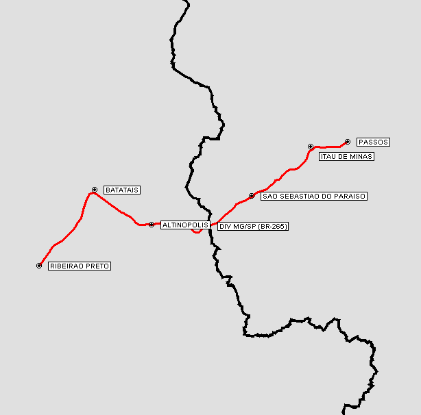 P á g i n a 3.105 3.9.1 Caracterização Física da Linha A linha entre as cidades de RIBEIRAO PRETO/SP e PASSOS/MG possui extensão de 164,60 km e está inserida no(s) Lote(s) 1 e 2 do Grupo 10.