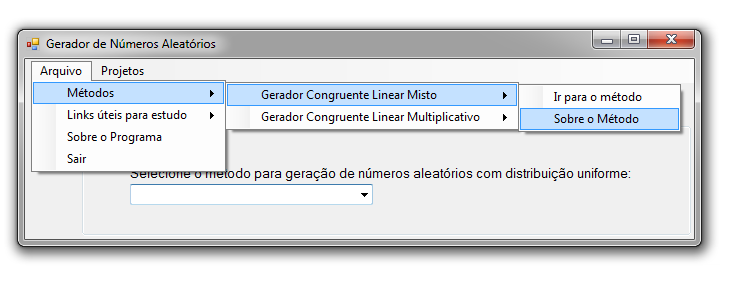 a = 7 5 = 16807 e m = 2 31 1 = 2147483647 Um problema relacionado com essa abordagem é que, conforme já mencionado, o maior valor possível de ser obtido é m 1, então com esses valores propostos, a