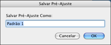 IMPRESSÃO NO MAC OS X 30 Utilização das predefinições Você pode salvar configurações de opções de impressão no disco rígido para que possa carregar configurações especificamente configuradas para uma