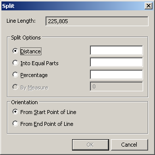 Linha (Editor>Split) Selecione a linha Split... Quebrar linha -Por Distância -Em partes igu