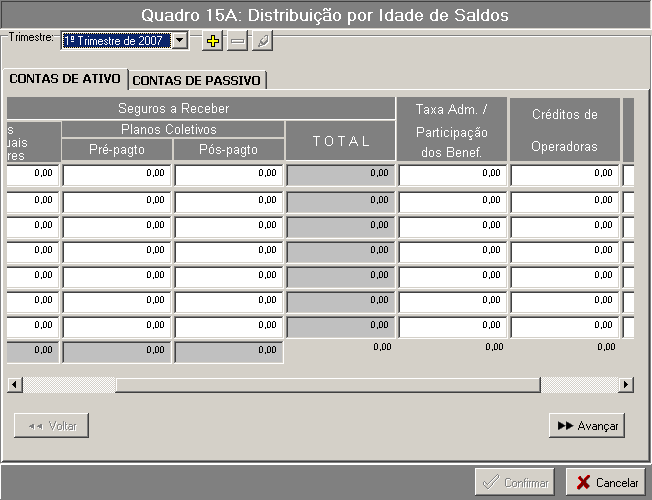 Manual do Usuário Página : 80 (B) O sistema verifica se o somatório das contas Fatura a Receber/Outras + Participação dos Beneficiários em Eventos/Sinistros Indenizados (Quadro 11) É DIFERENTE a