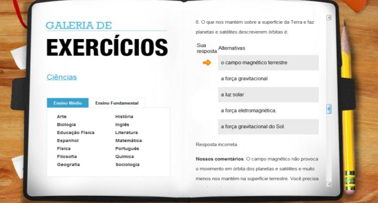 Responda às questões do bloco de exercícios e, ao final da página, clique em Gravar (para que suas respostas sejam gravadas) e em seguida em Avaliar.