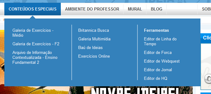 10. Baú de Ideias Uma das ferramentas de criação e publicação apresentada pelo Portal é o Baú de Ideias.