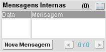 10. Mensagens internas Esta opção permite o envio e receção de mensagens internas entre os utilizadores. A informação apresentada nesta área é actualizada ao pulsar o botão da lista de utentes.