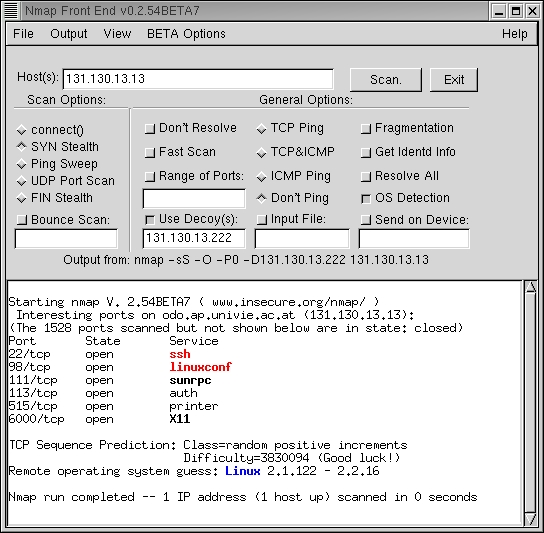 11 Fig1. Ferramenta NMAP Fonte: ( http://www.insecure.org/ ) 2.