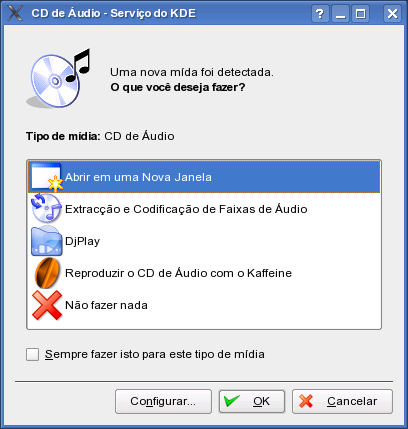 6 Acessando Dispositivos de CDROM, Disquete e Pen Drive O Metasys já possui um avançado recurso de reconhecimento automático dos dispositivos comumente utilizados, como DVD, VCD, CD e ipod.