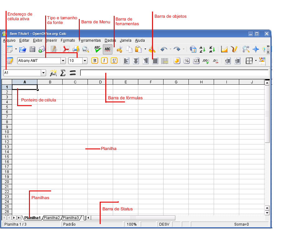 13.2 Utilizando o OpenOffice Calc O OpenOffice Calc é um aplicativo de planilha de cálculo que você pode usar para calcular, analisar, e gerenciar seus dados.