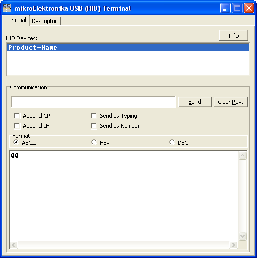 12 Figura 8 Dispositivo reconhecido e pronto para funcionar Agora iremos utilizar a ferramenta HID Terminal que fica no próprio mikroc para comunicar com o PIC.