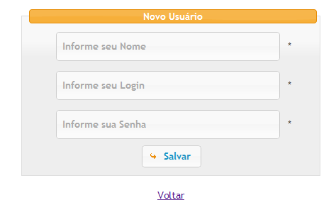 37 Figura 12 - Tela de cadastro de Usuário. Após o usuário cadastrar-se ou caso já tenha o cadastro, é só informar o usuário e a senha para que tenha acesso ao simulador.