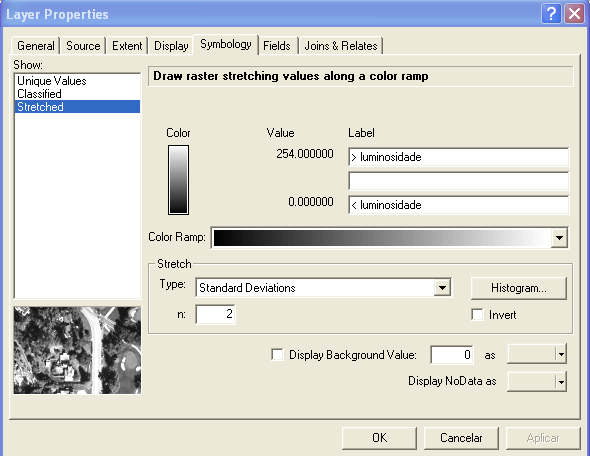 10. Seguindo os passos da última prática, prepare o layout da imagem de Modelo sombreado para a bacia mantendo as mesmas características anteriores com exceção da orientação da