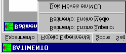 II.2 O Menu Roteiro Experimental Fig. 5. Esse menu apresenta três roteiros experimentais conforme pode ser visto na Fig. 5- Itens do segundo menu.