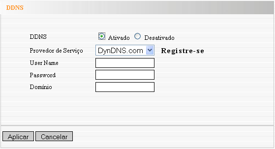 b g Wi Fi n dor FTP e depois o Roteador. Se quiser ativar esta função, selecione Ativado e um provedor de serviço DDNS para assinar.