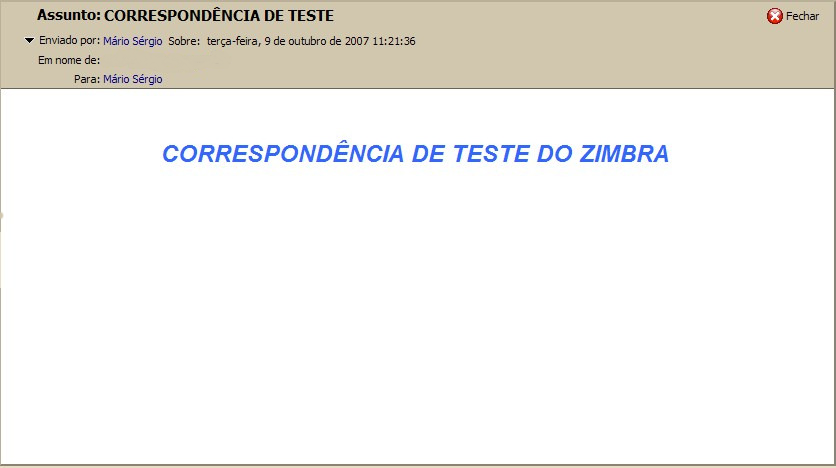 Caso o Painel de Leitura esteja desativado, é necessário realizar um duplo clique sobre a mensagem, para que ela seja