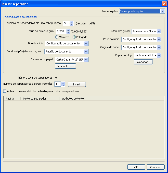 COMMAND WORKSTATION, WINDOWS EDITION 31 PARA INSERIR SEPARADORES DE PÁGINAS 1 Selecione ou clique com o botão direito do mouse em uma tarefa em spool/em espera na janela Tarefas ativas e escolha